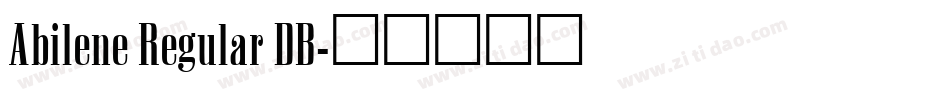 Abilene Regular DB字体转换
